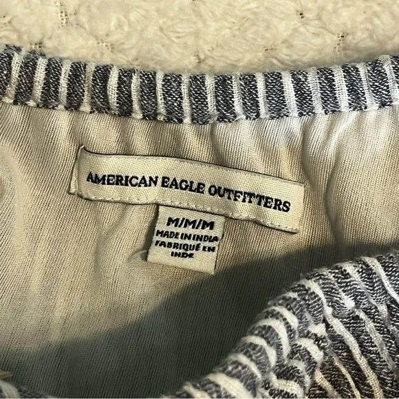 American Eagle Outfitters Womens Striped One Shoulder Mini Dress Medium - Picture 7 of 8